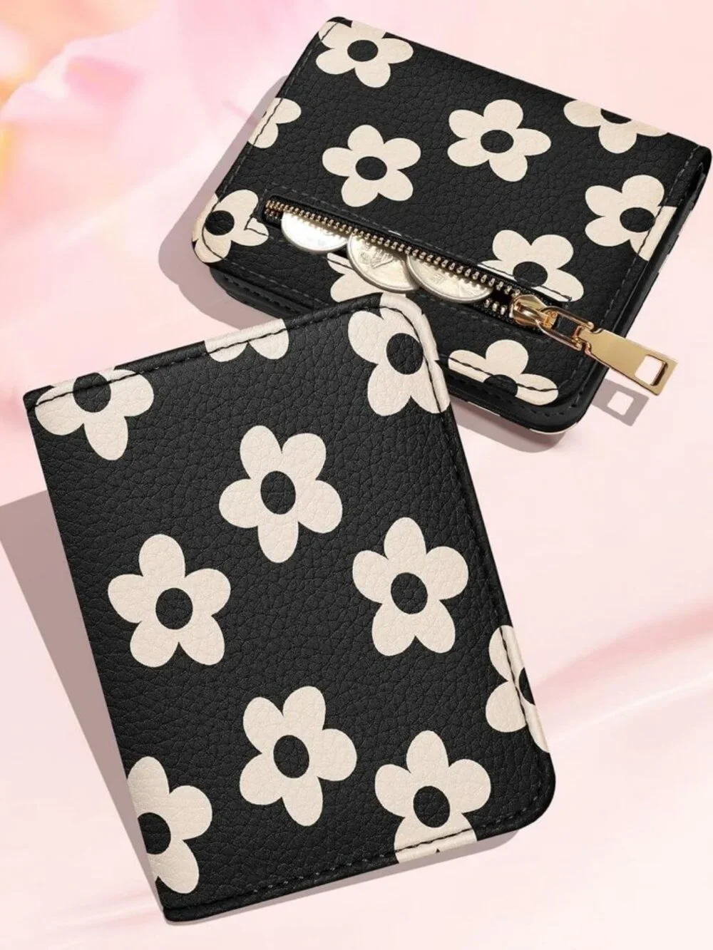 Stylish RFID Credit Card Holder Wallet for Women - 16 Slots, Zipper, Cute